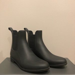 J. Crew Matte Black Chelsea Rain Boots
